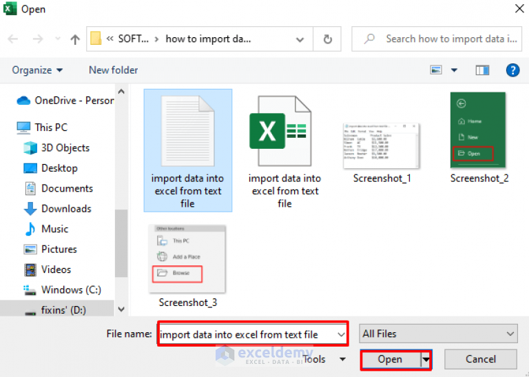 excel data into text file