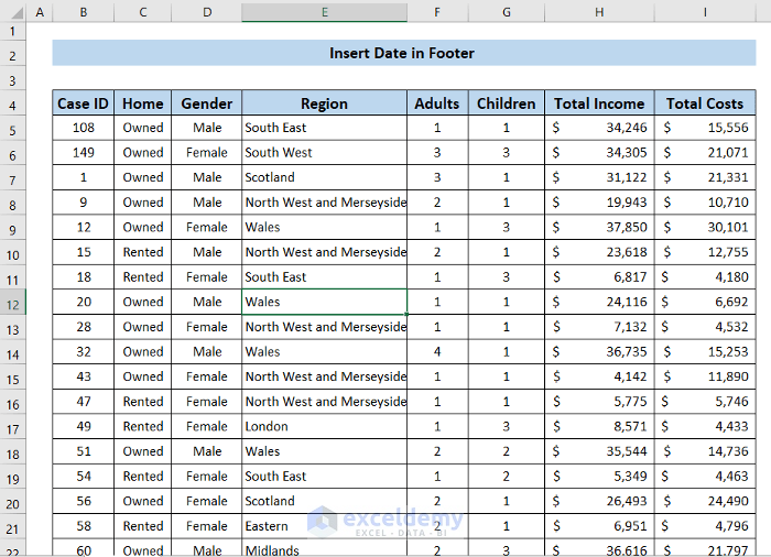 how-to-insert-date-in-footer-in-excel-3-ways-exceldemy