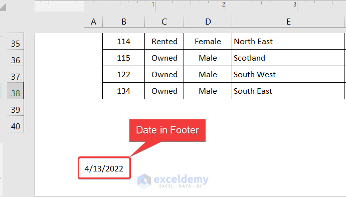 how-to-insert-date-in-footer-in-excel-3-ways-exceldemy