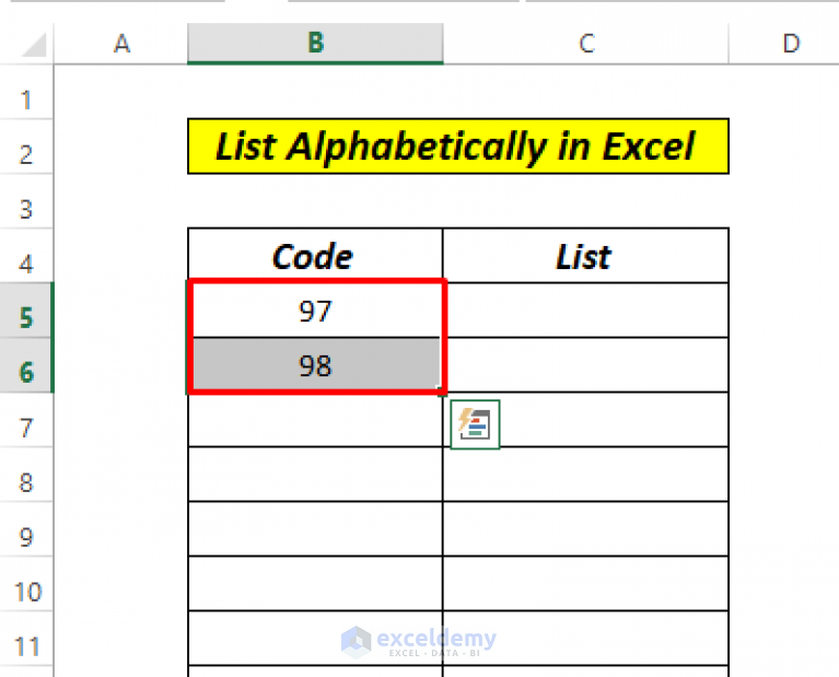 How To Make Alphabetical List In Excel 3 Ways Exceldemy 0764