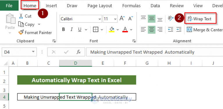 how-to-make-text-automatically-wrap-around-in-excel-5-ways