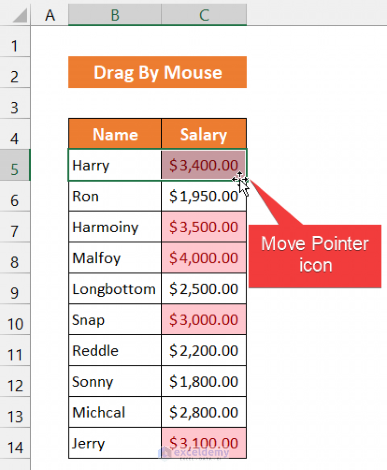 how-to-move-highlighted-cells-in-excel-5-ways-exceldemy