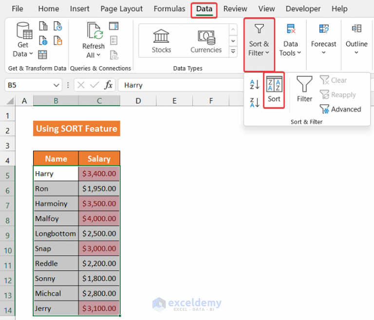 How Do I See Only Highlighted Cells In Excel