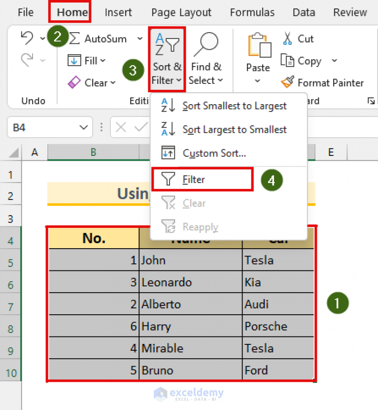 How To Put Cells In Numerical Order On Excel