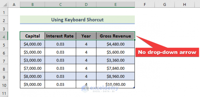 how-to-remove-drop-down-arrow-in-excel-6-methods-exceldemy