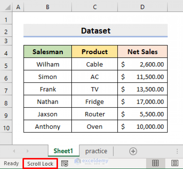 How To Remove Scroll Lock In Excel With Easy Steps Exceldemy 5996