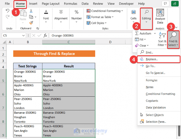 How To Replace Line Break With Comma In Excel 3 Ways Exceldemy 9944