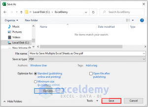 How To Save Multiple Excel Sheets As One PDF (2 Easy Methods)