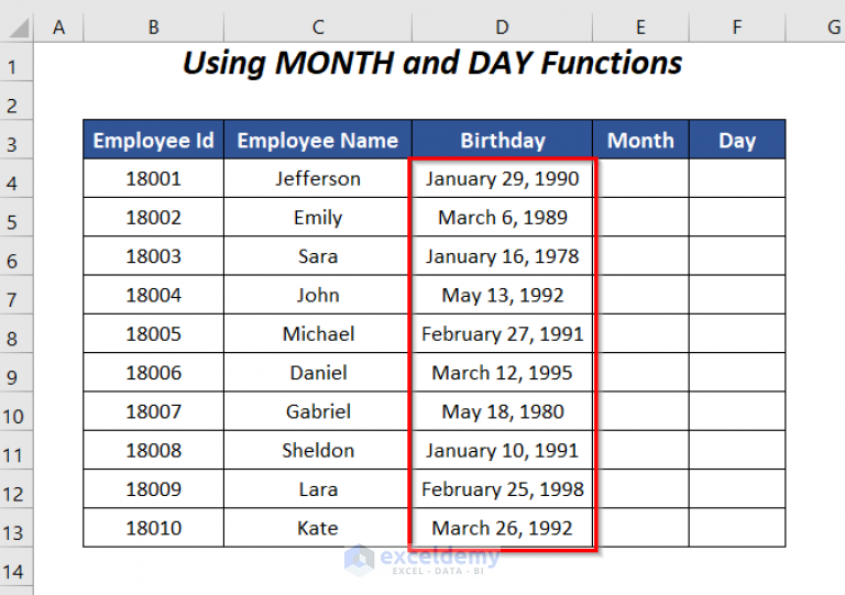 how-to-sort-birthdays-by-month-and-day-in-excel-5-ways-exceldemy