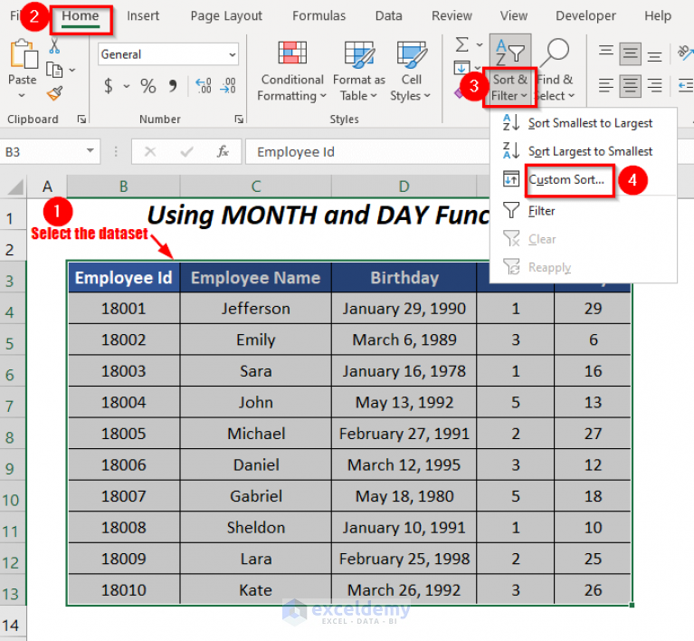 how-to-sort-birthdays-by-month-and-day-in-excel-5-ways-exceldemy