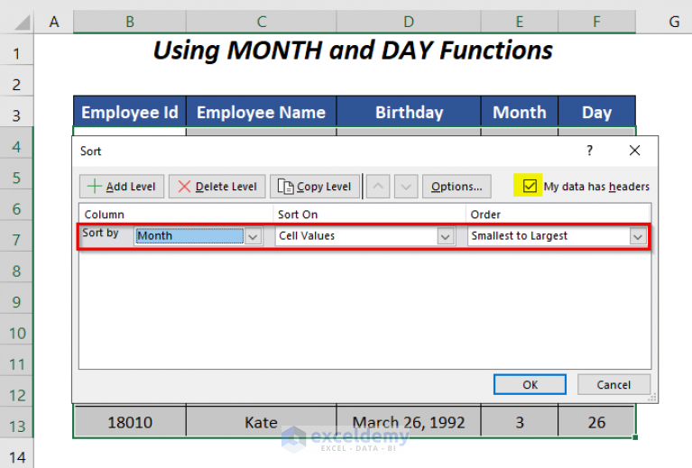 how-to-sort-birthdays-by-month-and-day-in-excel-5-ways-exceldemy