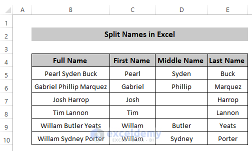 How Do I Combine Split Names In Excel