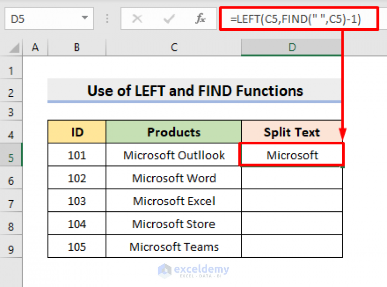 How To Split Text After A Certain Word In Excel 7 Ways ExcelDemy