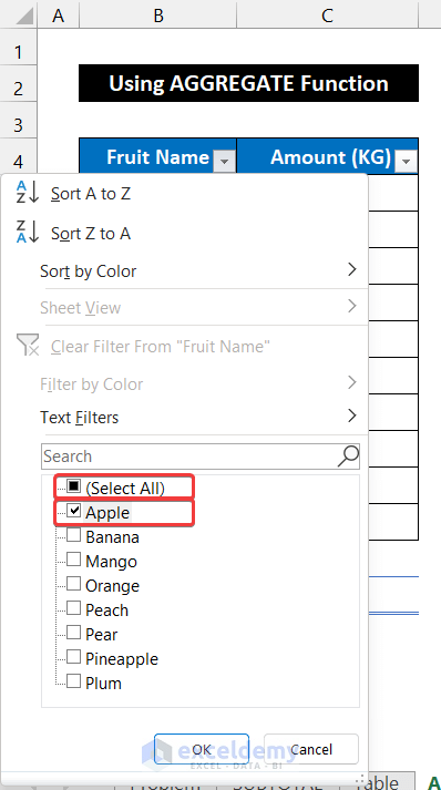 How To Sum Filtered Cells In Excel 5 Suitable Ways ExcelDemy