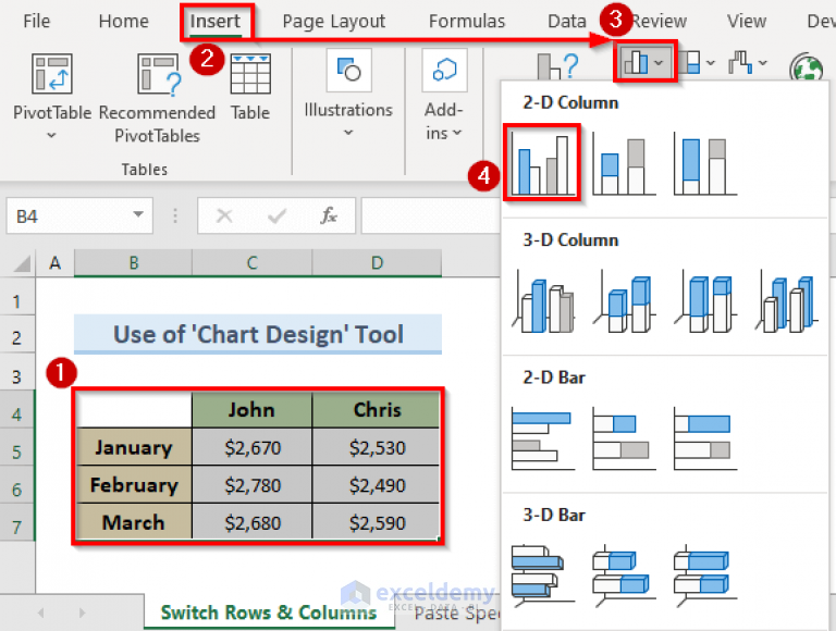  How To Switch Rows And Columns In Excel Chart 2 Methods ExcelDemy