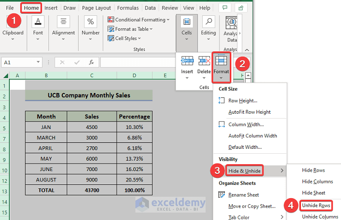 how-to-unhide-multiple-rows-in-excel-9-methods-exceldemy