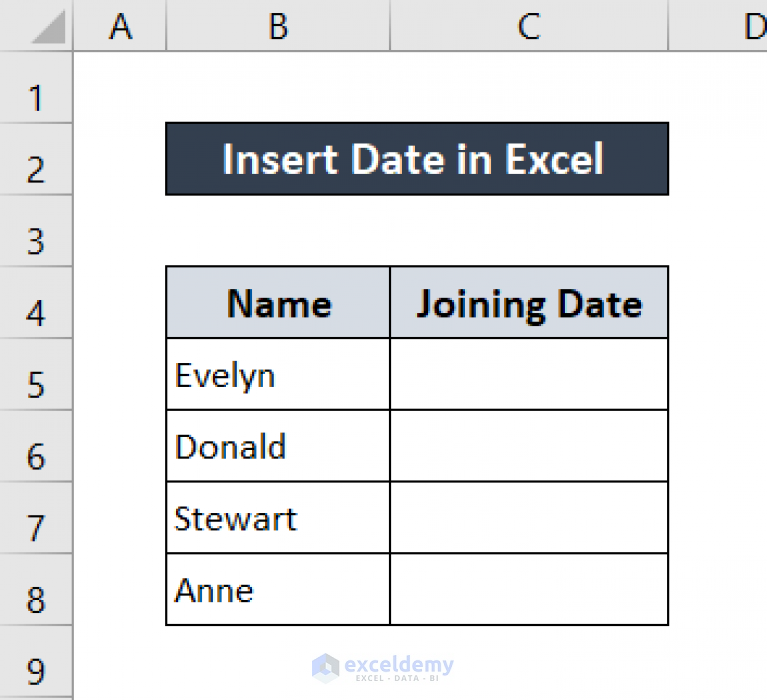 how-to-insert-date-in-excel-formula-8-ways-exceldemy