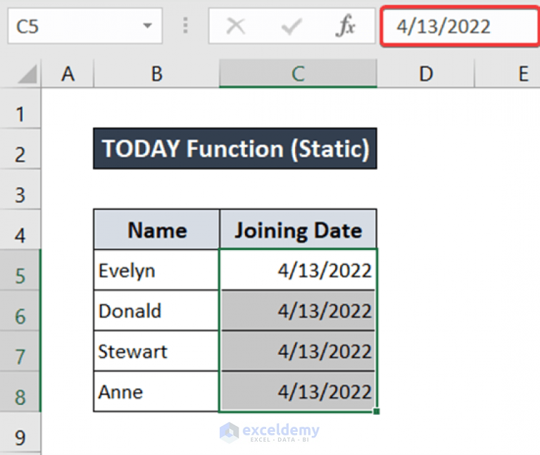 How to Insert Date in Excel Formula (8 Ways) ExcelDemy