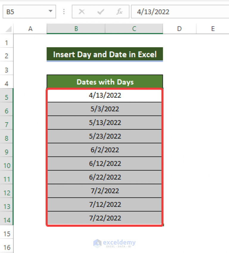 how-to-insert-day-and-date-in-excel-3-ways-exceldemy