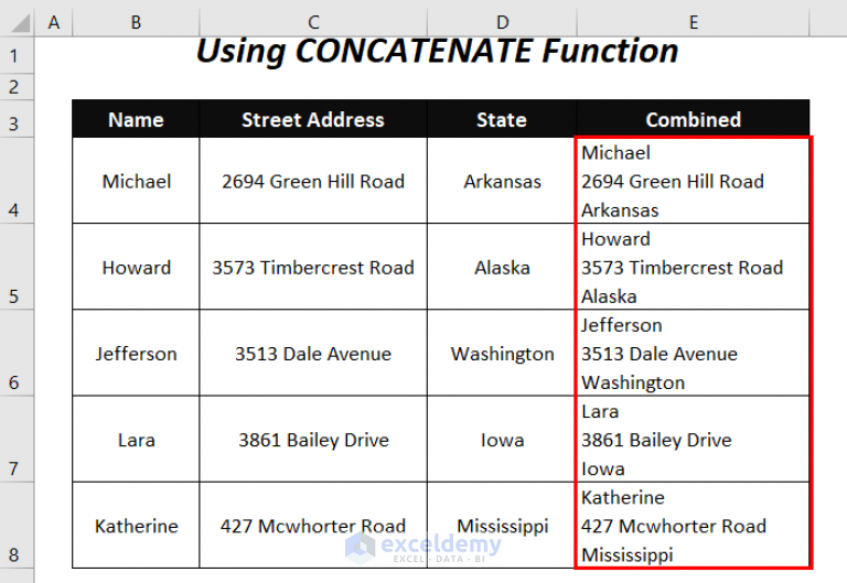 how-to-add-new-line-with-concatenate-formula-in-excel-5-ways