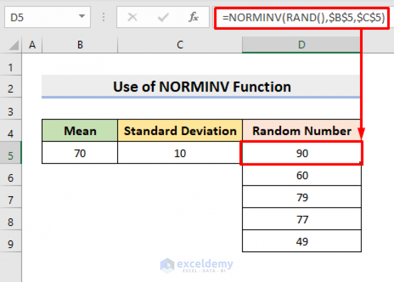 random-number-generator-with-normal-distribution-in-excel-4-methods