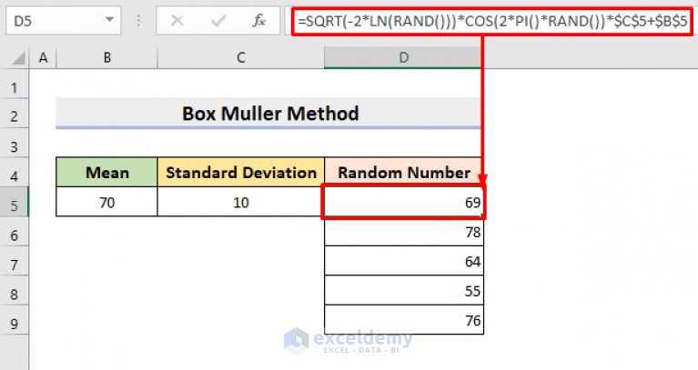 random-number-generator-with-normal-distribution-in-excel-4-methods