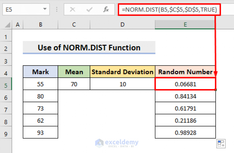 random-number-generator-with-normal-distribution-in-excel-4-methods