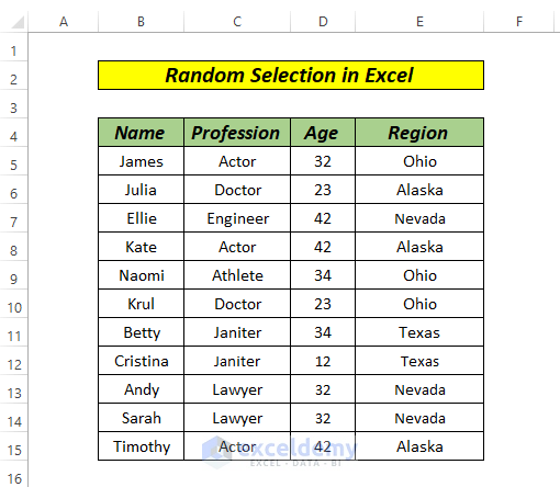 Random Selection Based On Criteria In Excel 3 Cases ExcelDemy