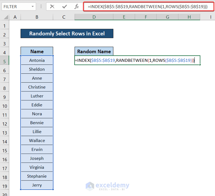 How To Randomly Select Rows In Excel 2 Ways ExcelDemy