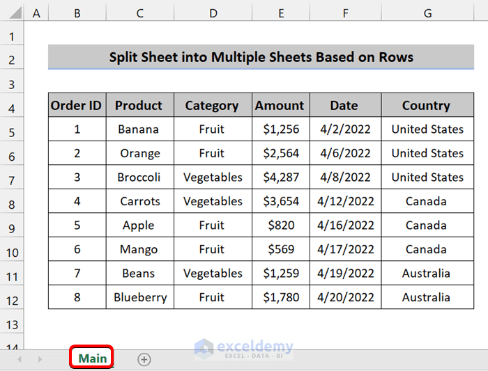 Excel VBA Split Sheet Into Multiple Sheets Based On Rows ExcelDemy