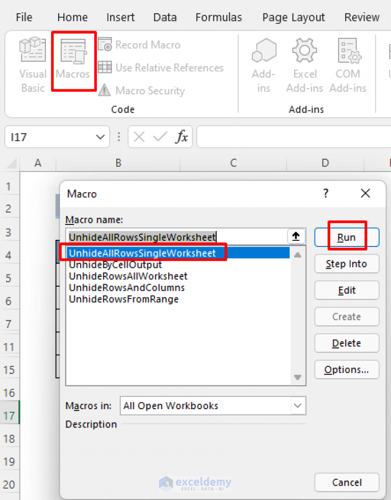 excel-vba-unhide-all-rows-in-excel-5-practical-examples