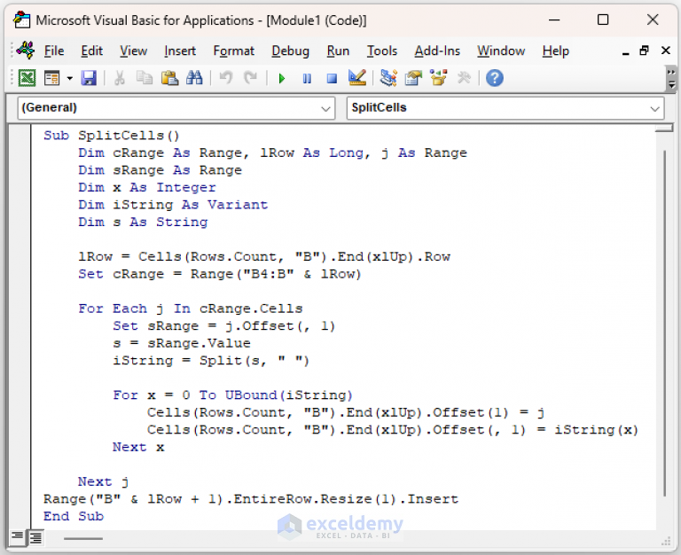 How To Split String In Excel Vba