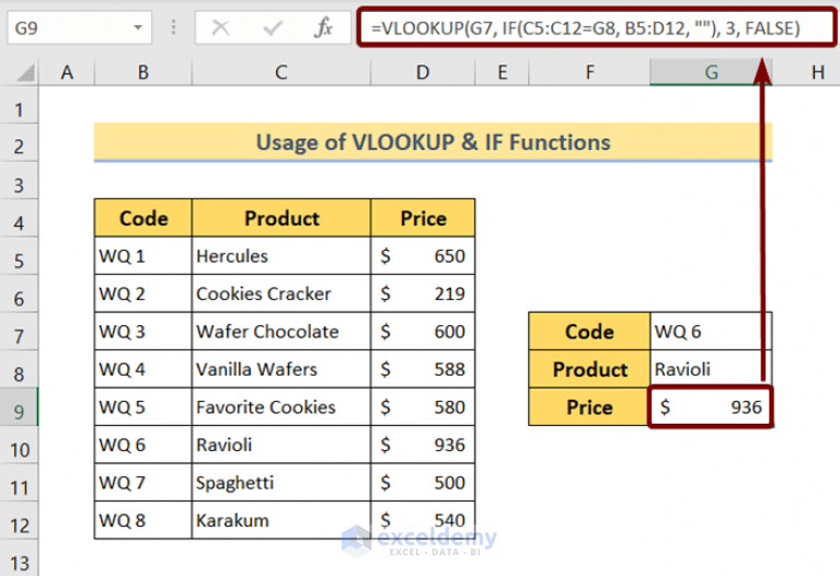 Vlookup with Multiple Criteria without a Helper Column in Excel (5 Ways)