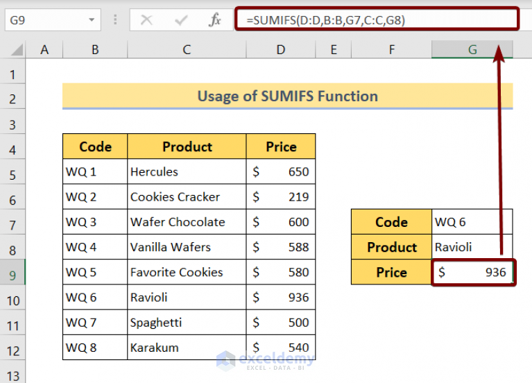 Vlookup with Multiple Criteria without a Helper Column in Excel (5 Ways)