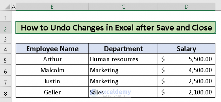 how-to-undo-changes-in-excel-after-save-and-close-2-easy-methods