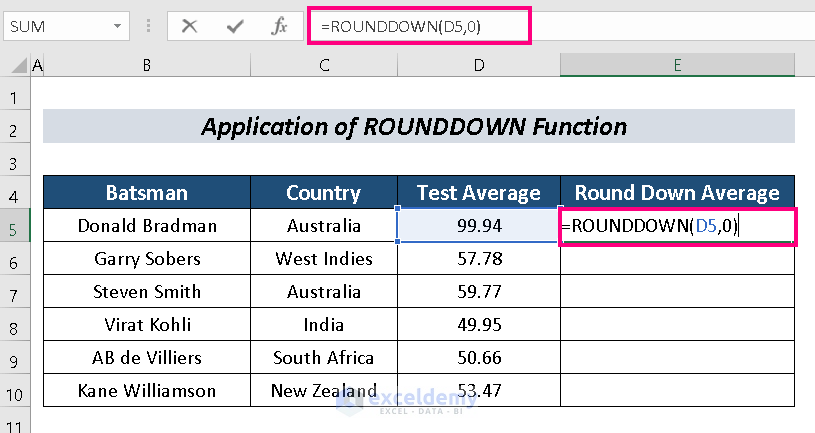 how-to-round-down-to-nearest-whole-number-in-excel-4-methods