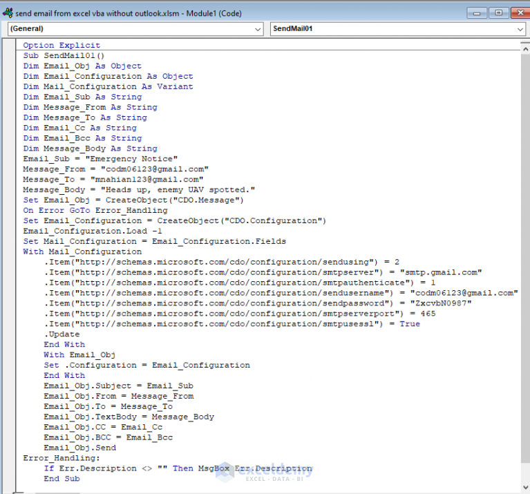 send-email-from-excel-vba-without-outlook-4-suitable-examples