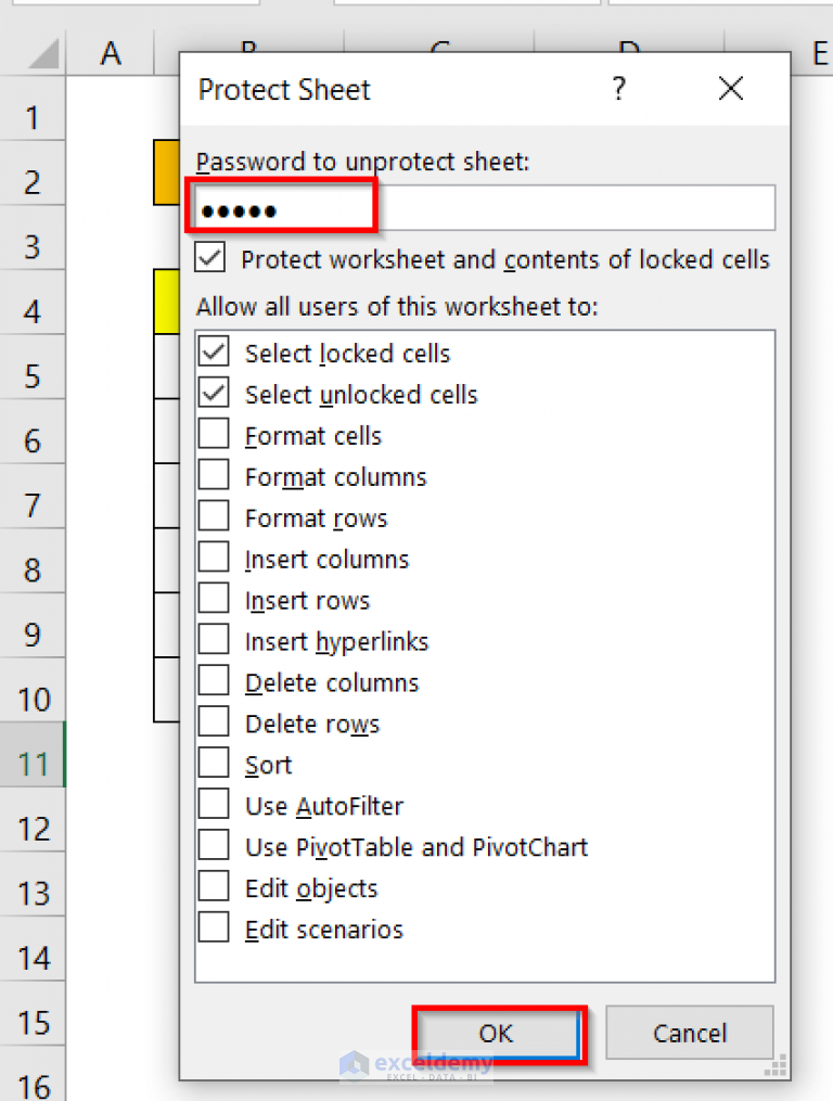 How To Protect Excel Sheet From Viewing Using Password Exceldemy 3726