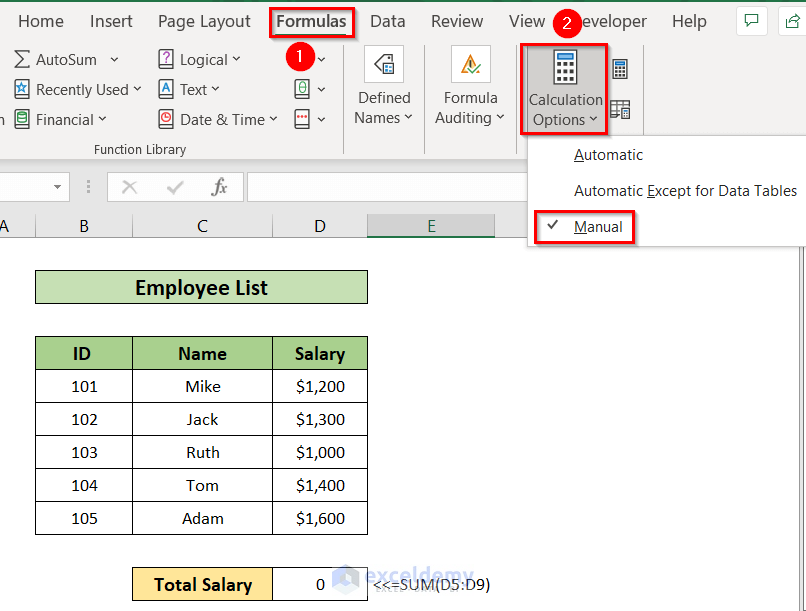 Find And Replace Excel Formula Not Working