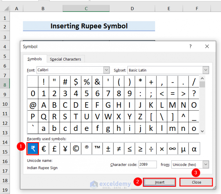 how-to-insert-rupee-symbol-in-excel-7-quick-methods-exceldemy