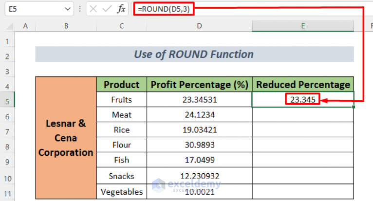 How to Reduce Decimals in Excel (10 Easy Methods)