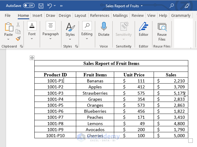 How To Convert Word Table To Excel Spreadsheet 6 Methods 