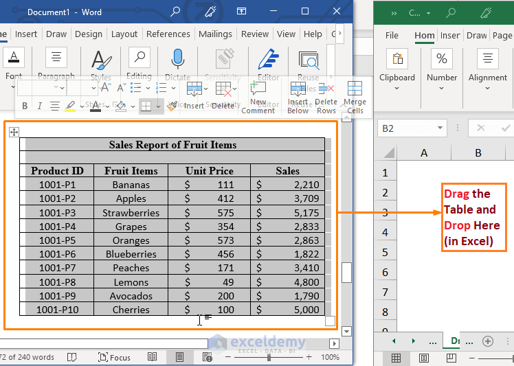 Industrie Transfer Oficial How To Input Word Table To Excel Foarfece Mai Mare Caligraf