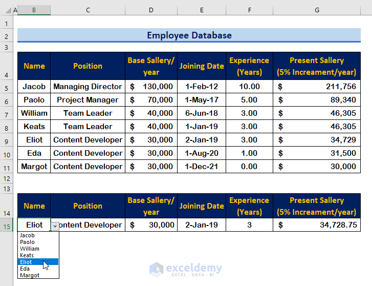 How To Create An Employee Database In Excel with Easy Steps 