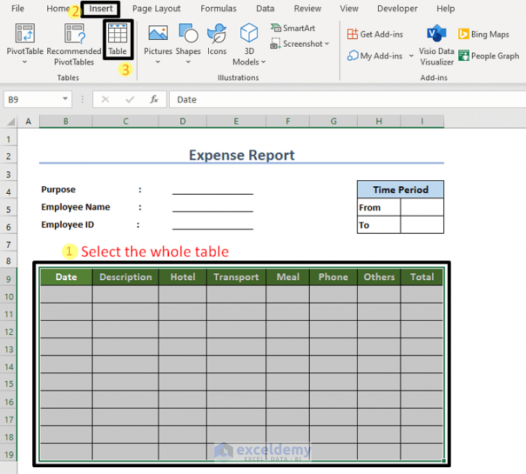 How To Create An Expense Report In Excel With Easy Steps Exceldemy 0543