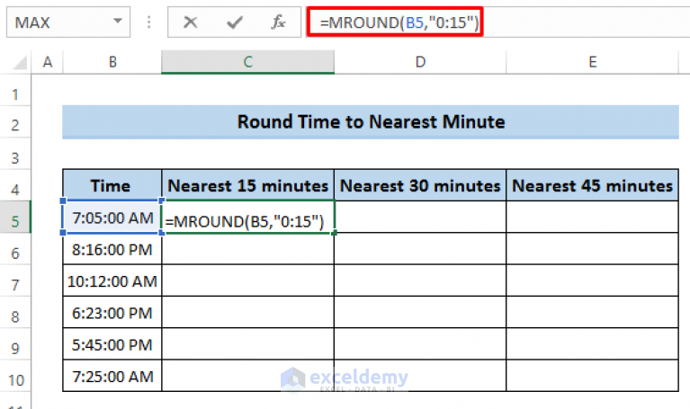 how-to-round-time-to-nearest-minute-in-excel-5-suitable-ways