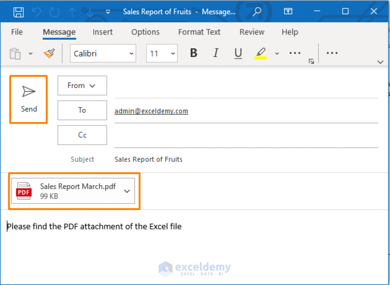 Print To PDF And Email Using VBA In Excel (2 Useful Cases) - ExcelDemy