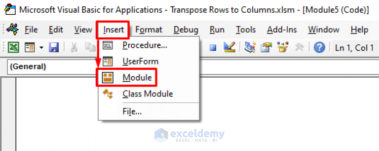 how-to-transpose-rows-to-columns-using-excel-vba-4-ideal-examples