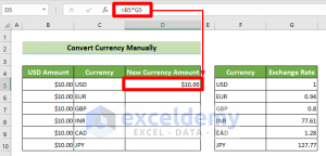 Formula To Convert Currency In Excel (4 Useful Examples) - ExcelDemy