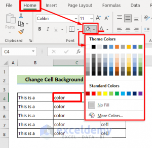 How To Change Background Color In Excel (6 Easy Methods) - Exceldemy